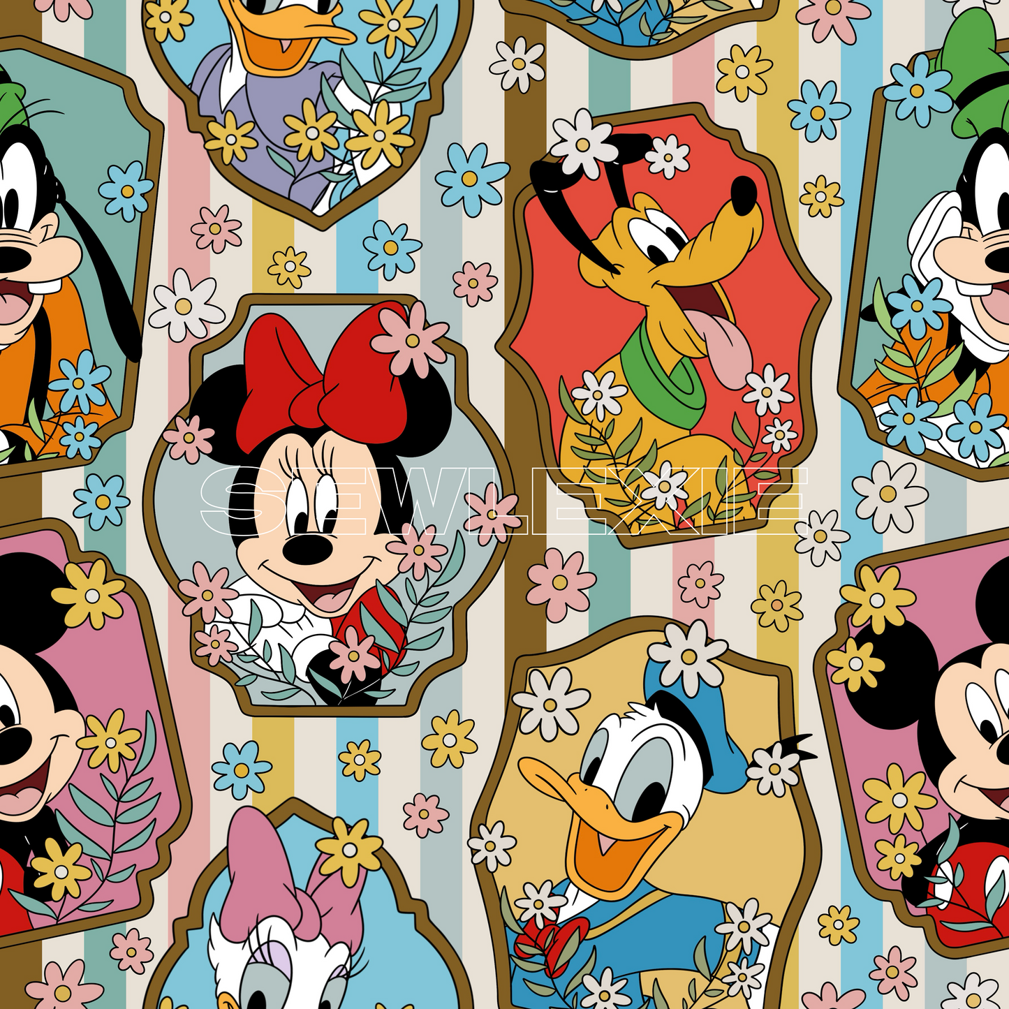 MICK E Y & Friends Floral Frames